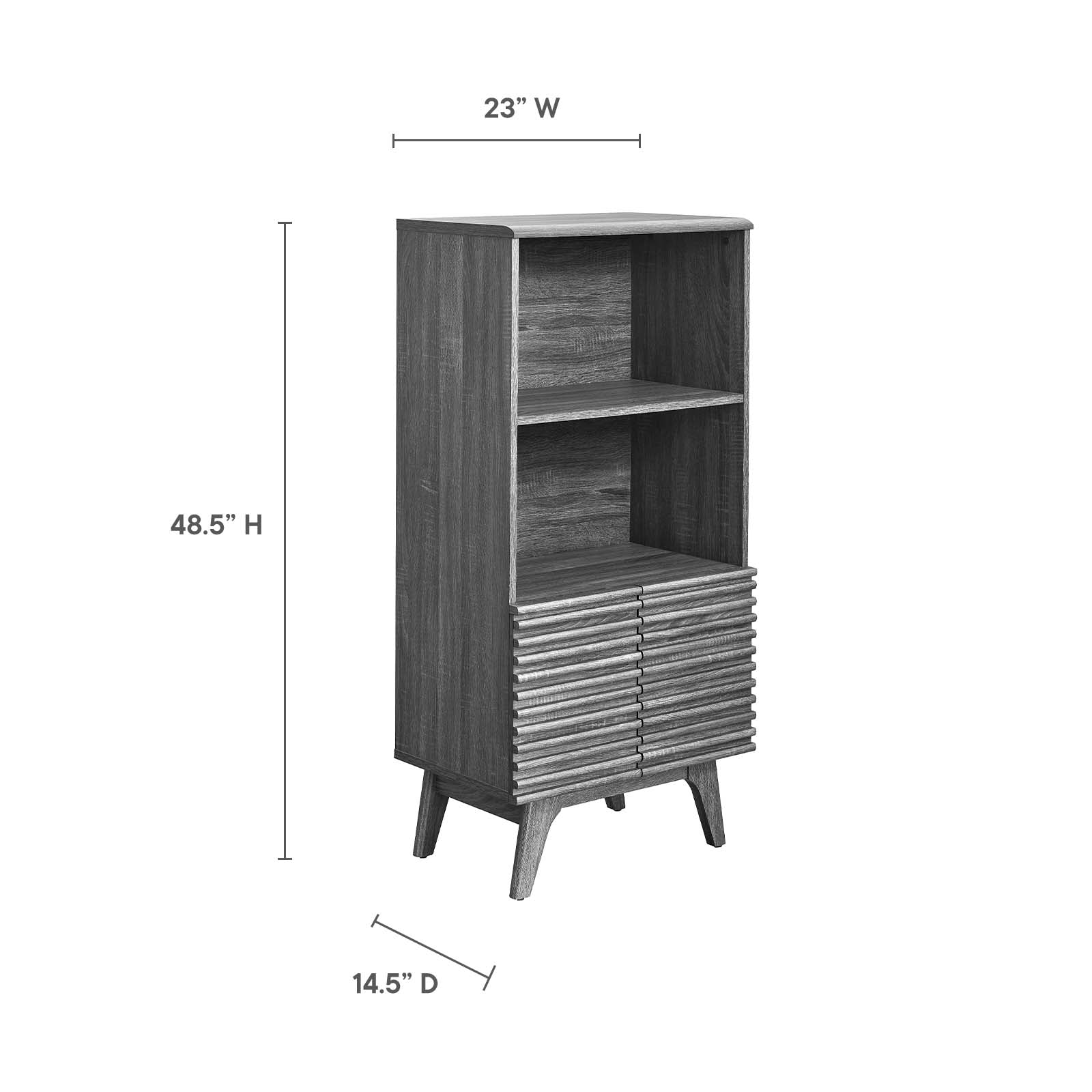 Render Display Cabinet Bookshelf By Modway - EEI-6229 | Bookcases | Modway - 7