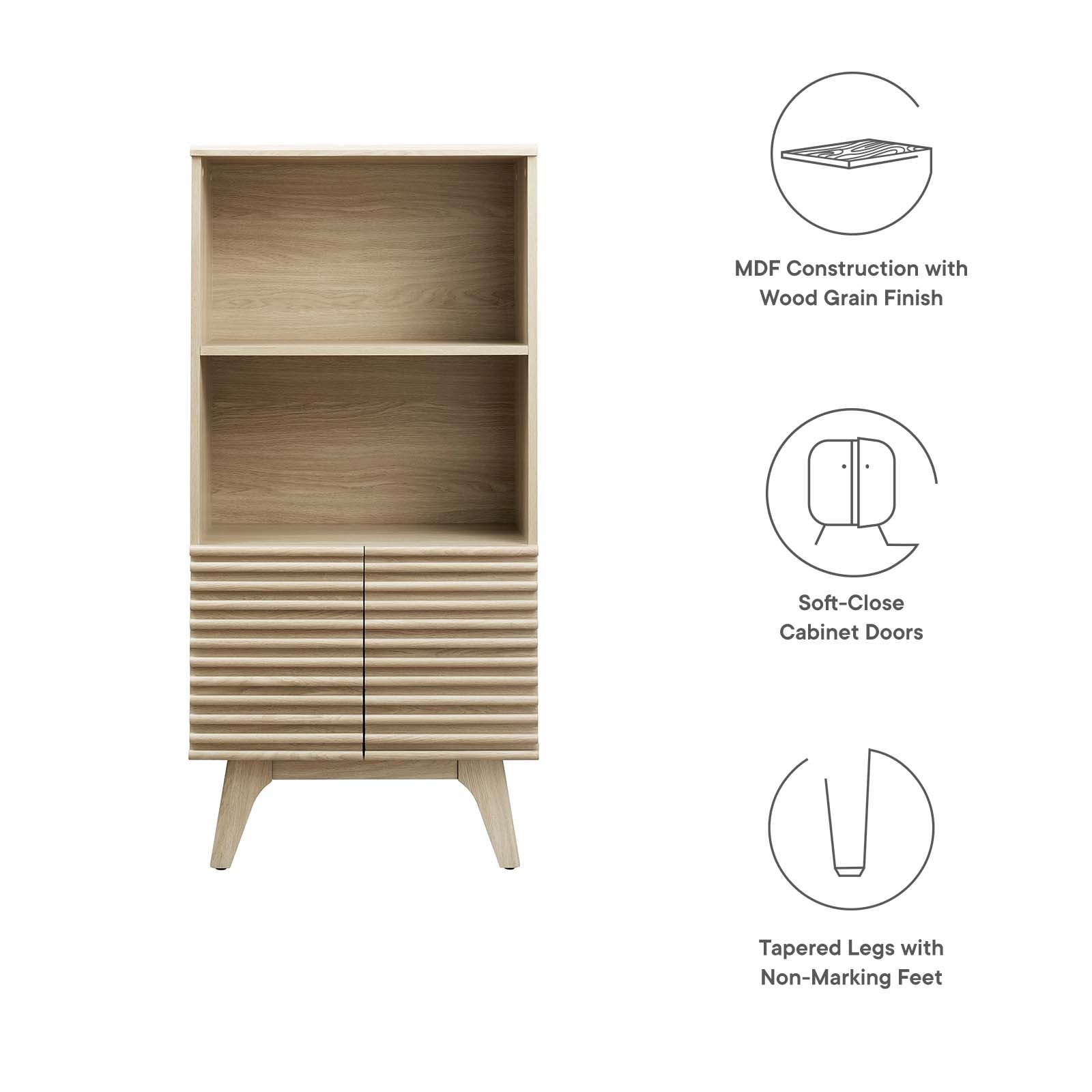 Render Display Cabinet Bookshelf By Modway - EEI-6229 | Bookcases | Modway - 17