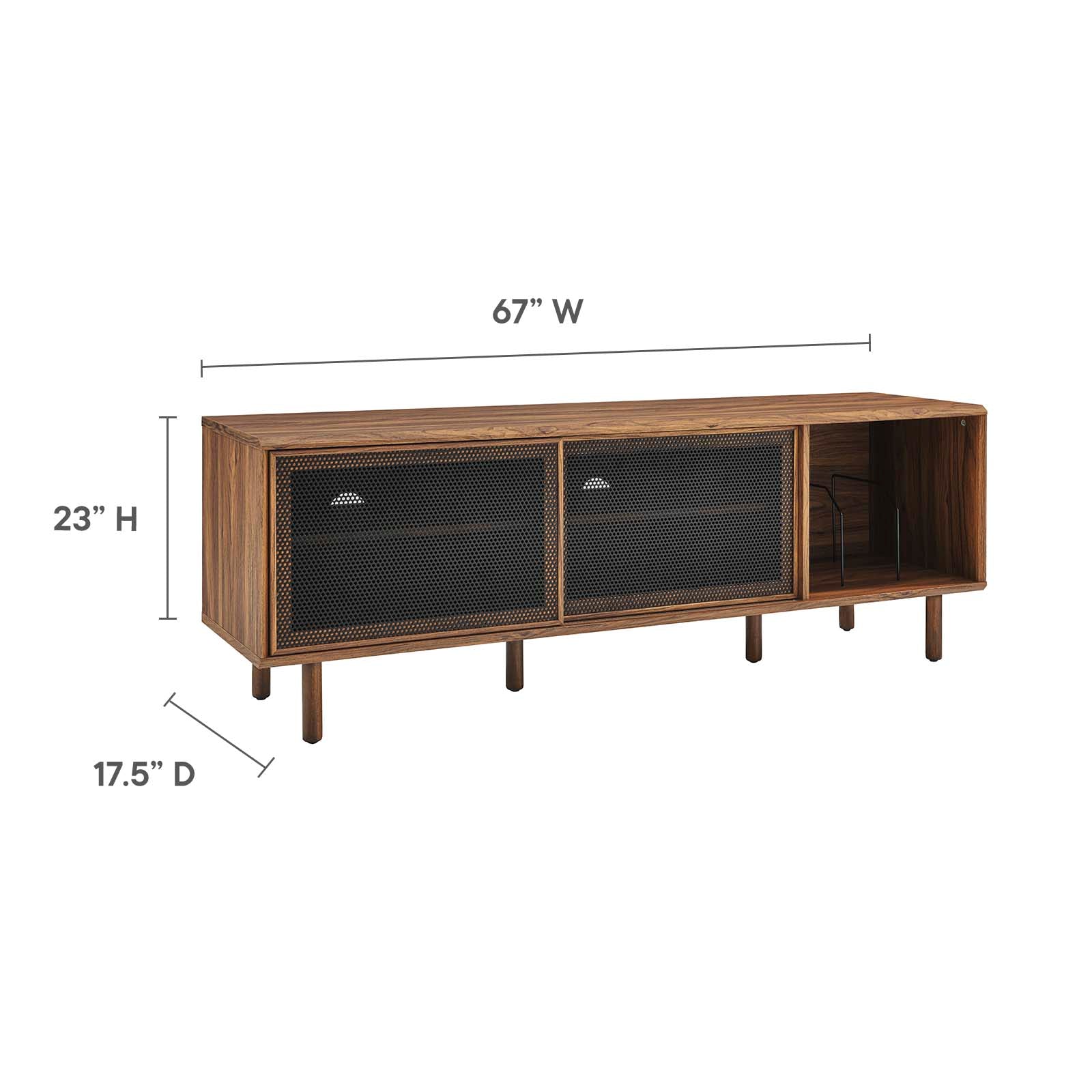 Kurtis 67" TV and Vinyl Record Stand By Modway - EEI-6236 | TV Stands | Modishstore - 27
