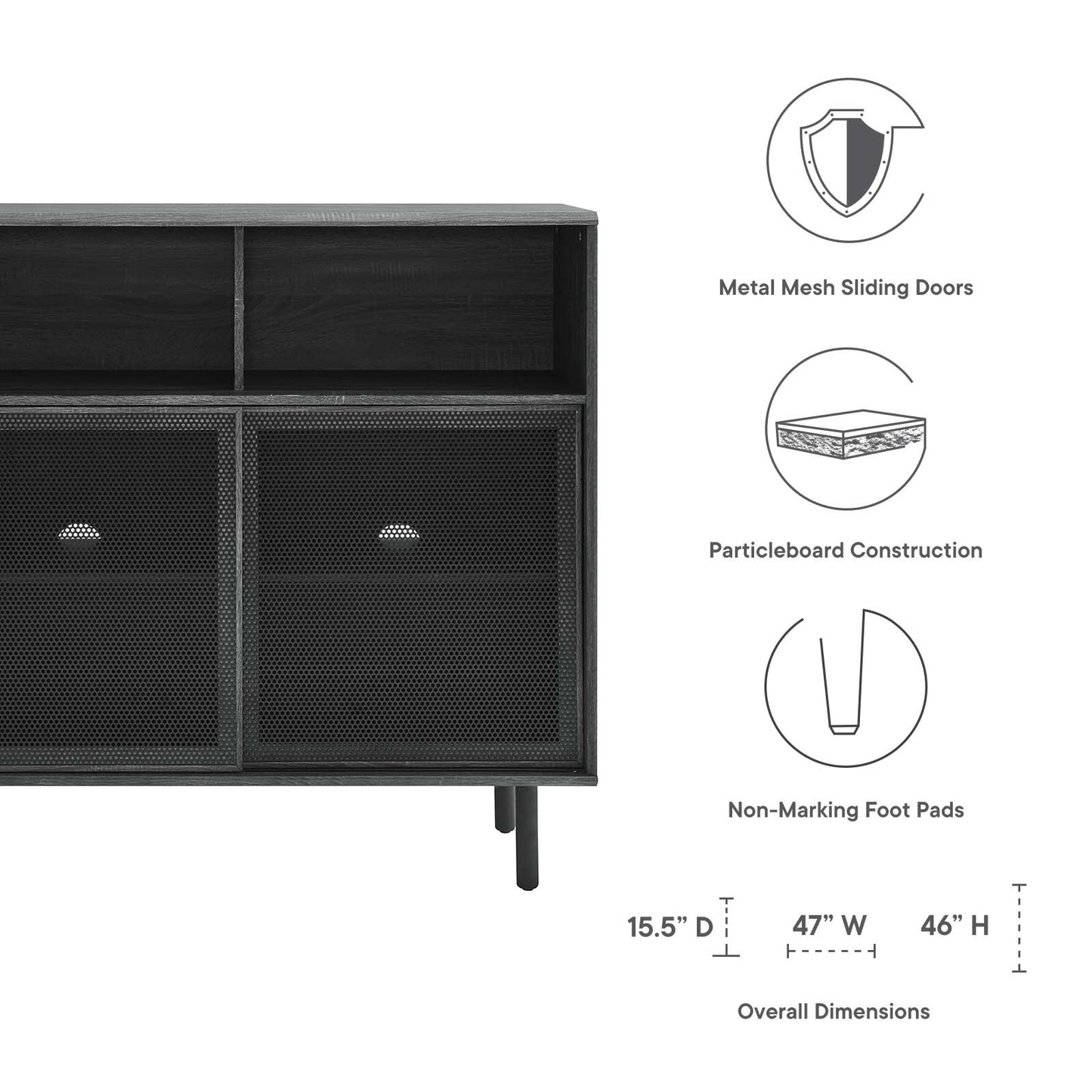 Kurtis 47" Display Cabinet By Modway - EEI-6237 | Cabinets | Modishstore - 8