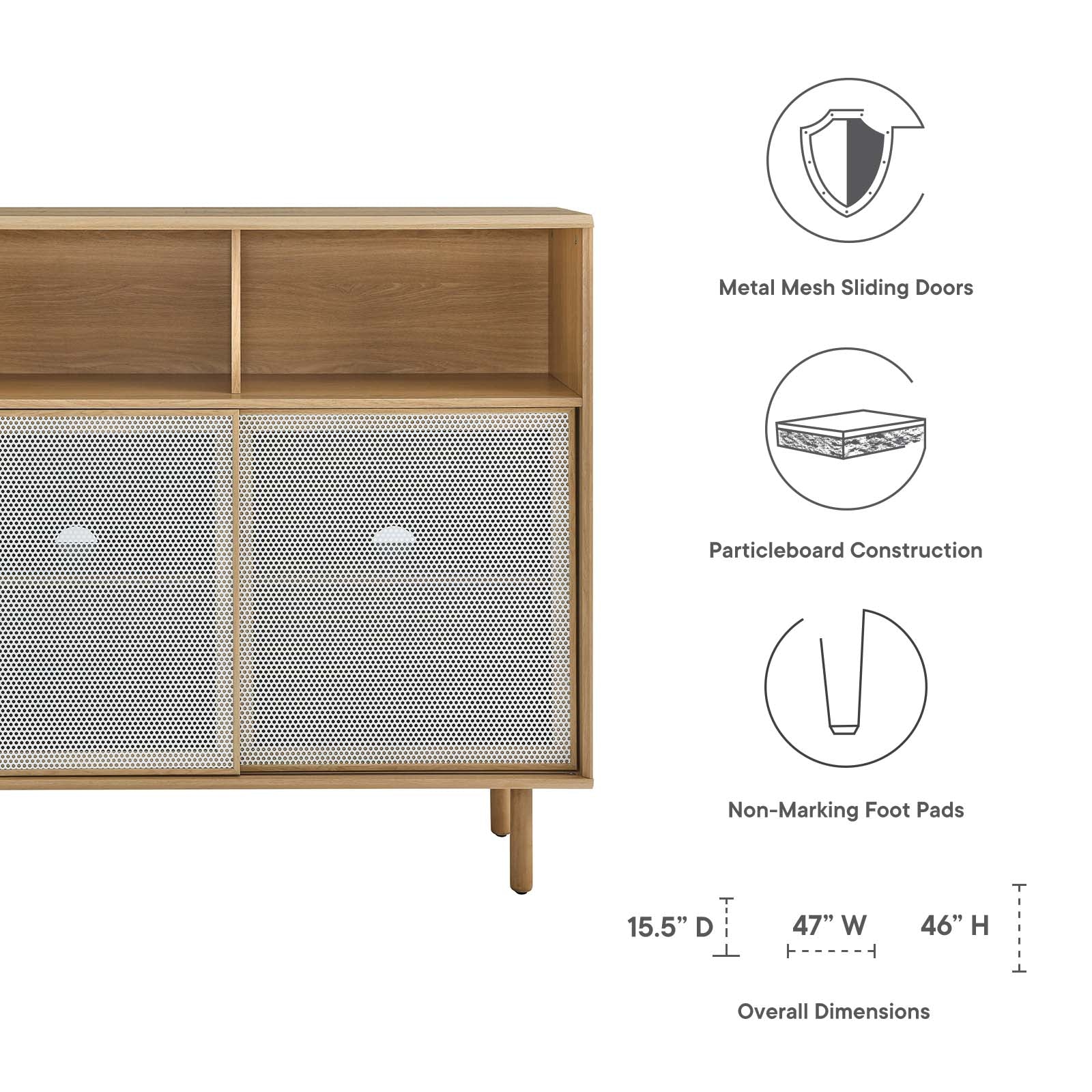 Kurtis 47" Display Cabinet By Modway - EEI-6237 | Cabinets | Modishstore - 17