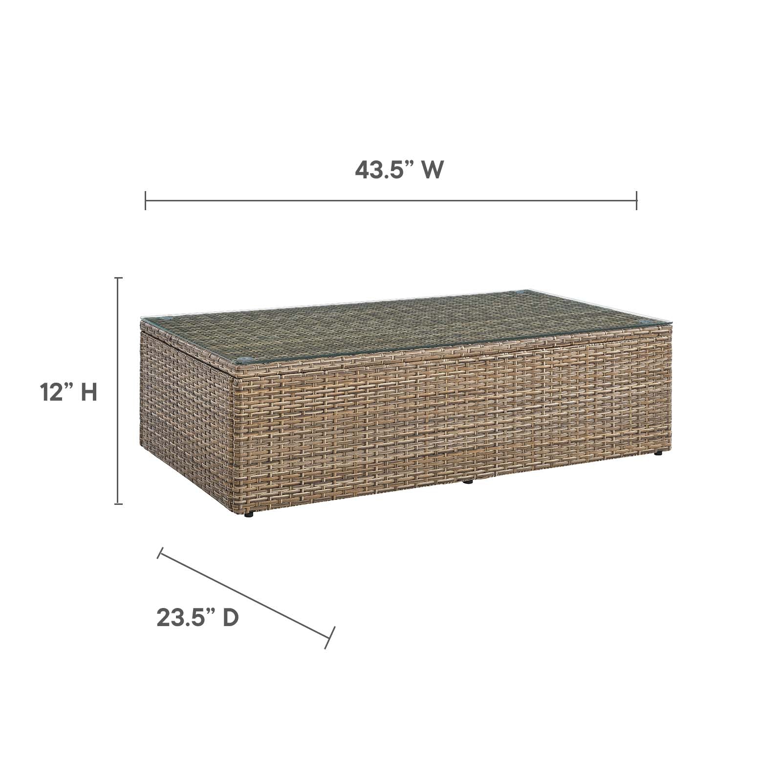 Convene Outdoor Patio Outdoor Patio Coffee Table By Modway - EEI-6239 | Outdoor Tables | Modishstore - 6