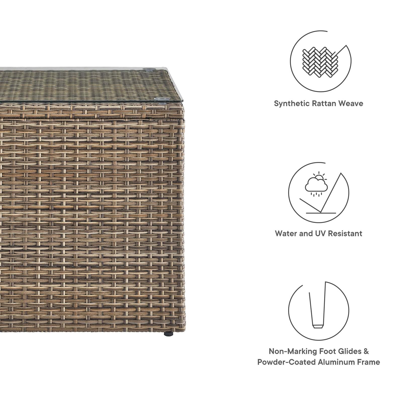 Convene Outdoor Patio Side Table By Modway - EEI-6240 | Outdoor Tables | Modishstore - 5