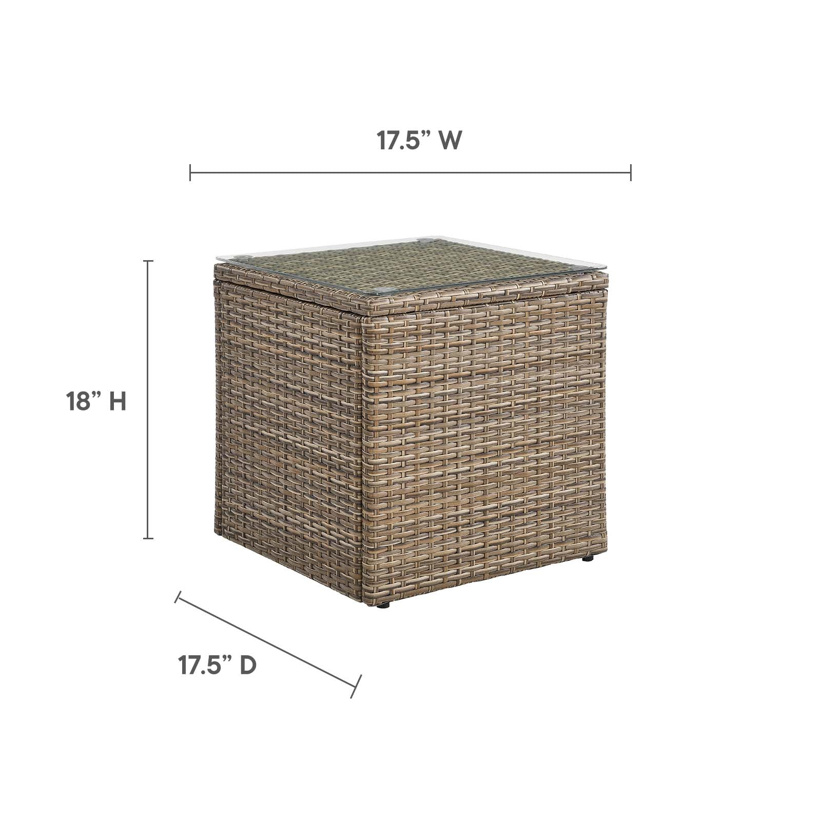 Convene Outdoor Patio Side Table By Modway - EEI-6240 | Outdoor Tables | Modishstore - 6