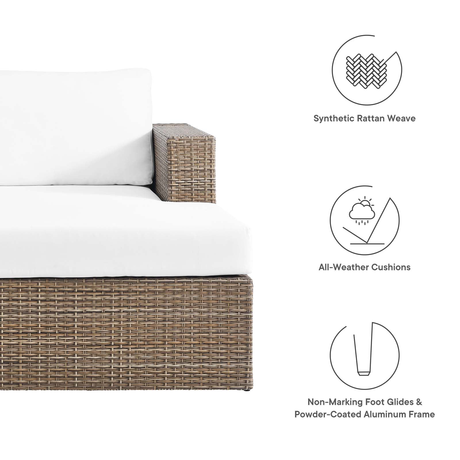 Convene Outdoor Patio Outdoor Patio Right-Arm Chaise By Modway - EEI-6244 | Outdoor Chaise Lounges | Modishstore - 15