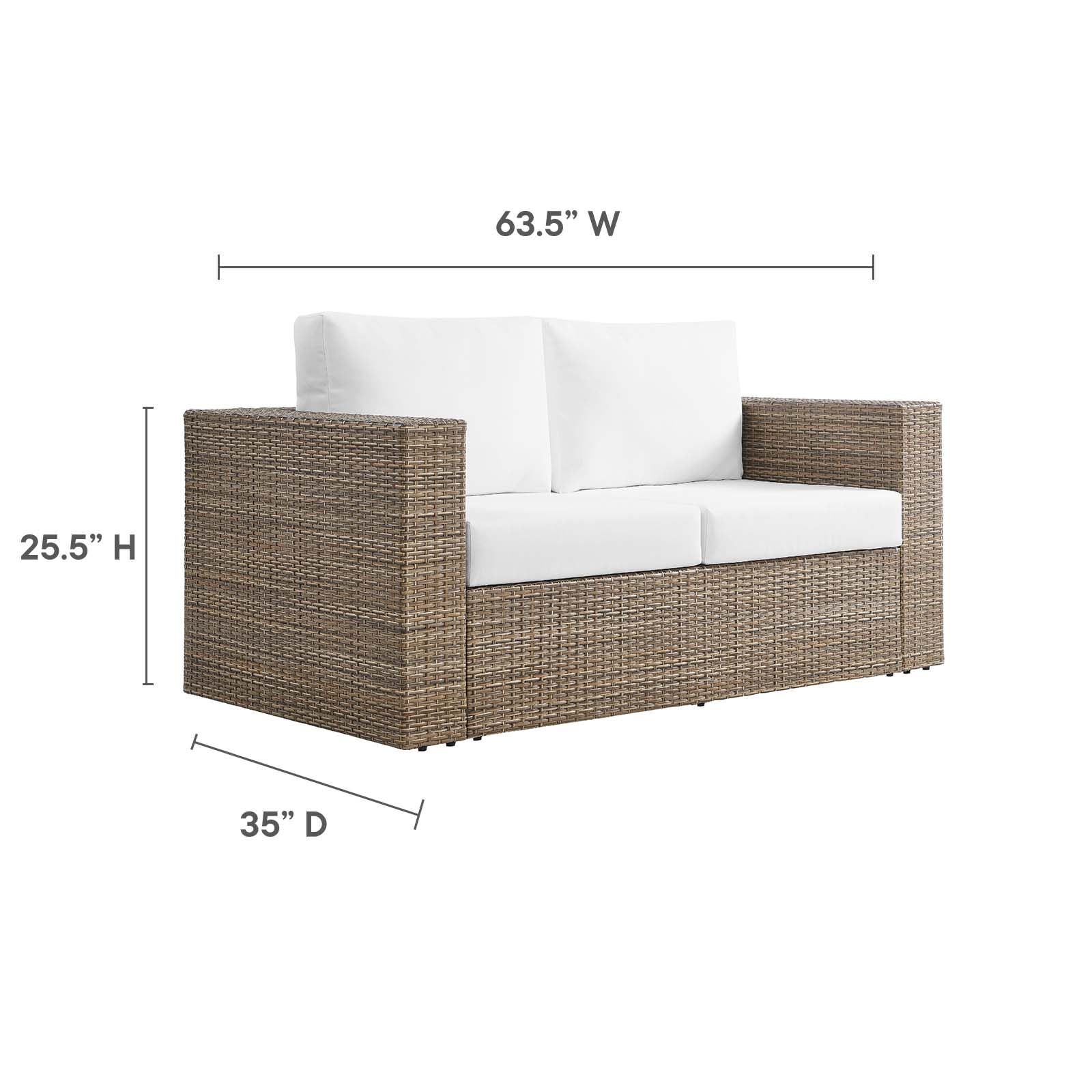 Convene Outdoor Patio Outdoor Patio Loveseat By Modway - EEI-6246 | Outdoor Sofas, Loveseats & Sectionals | Modishstore - 14