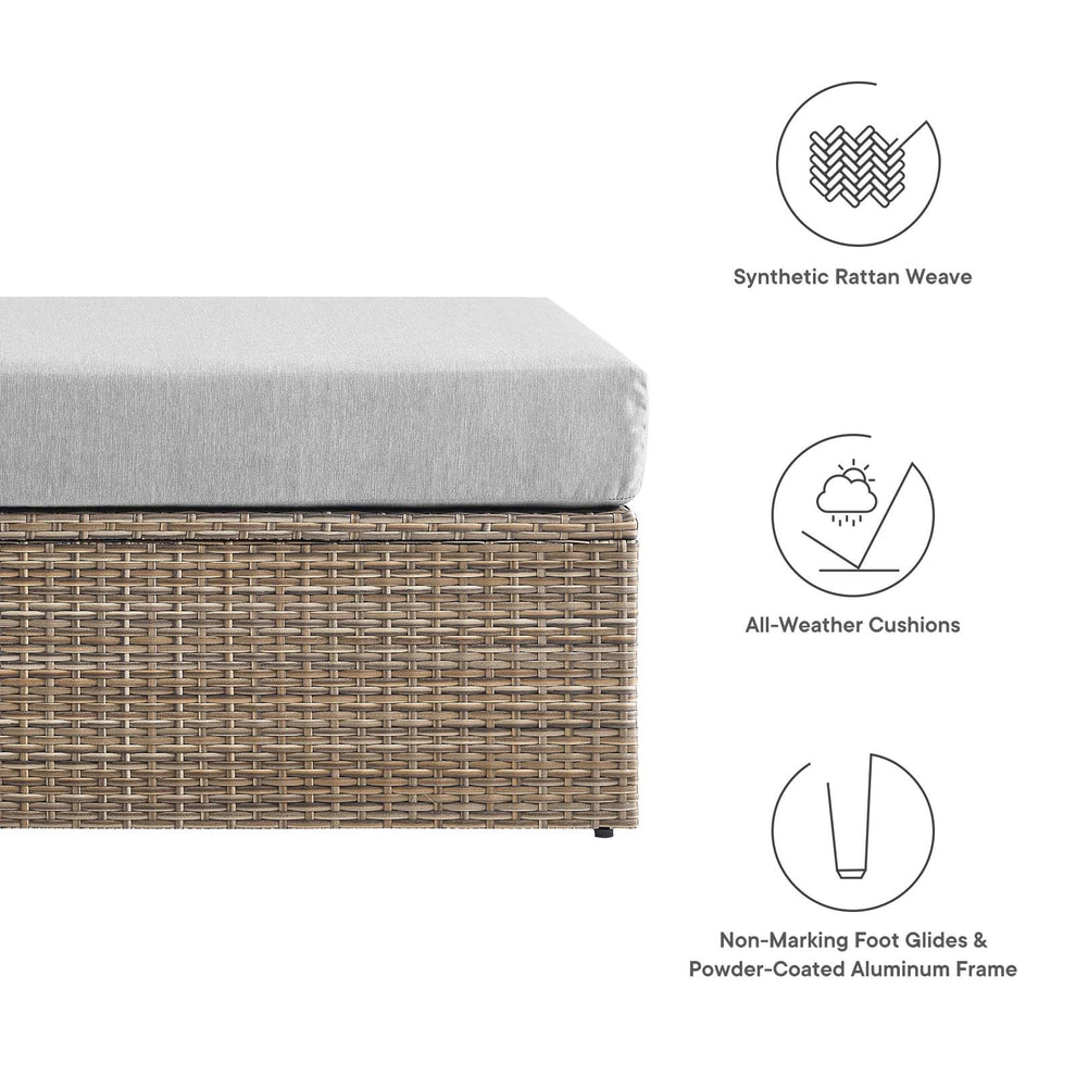 Convene Outdoor Patio Outdoor Patio Rectangle Ottoman By Modway - EEI-6248 | Outdoor Sofas, Loveseats & Sectionals | Modishstore - 5