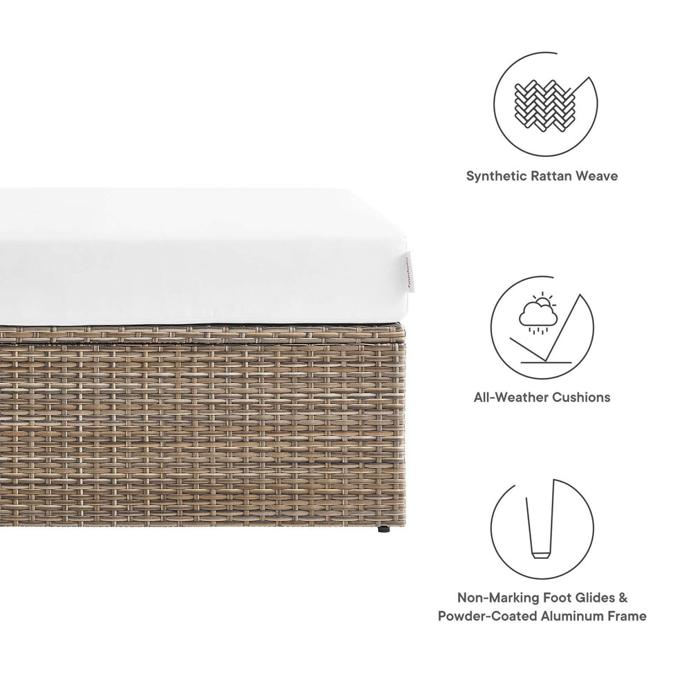 Convene Outdoor Patio Outdoor Patio Rectangle Ottoman By Modway - EEI-6248 | Outdoor Sofas, Loveseats & Sectionals | Modishstore - 12