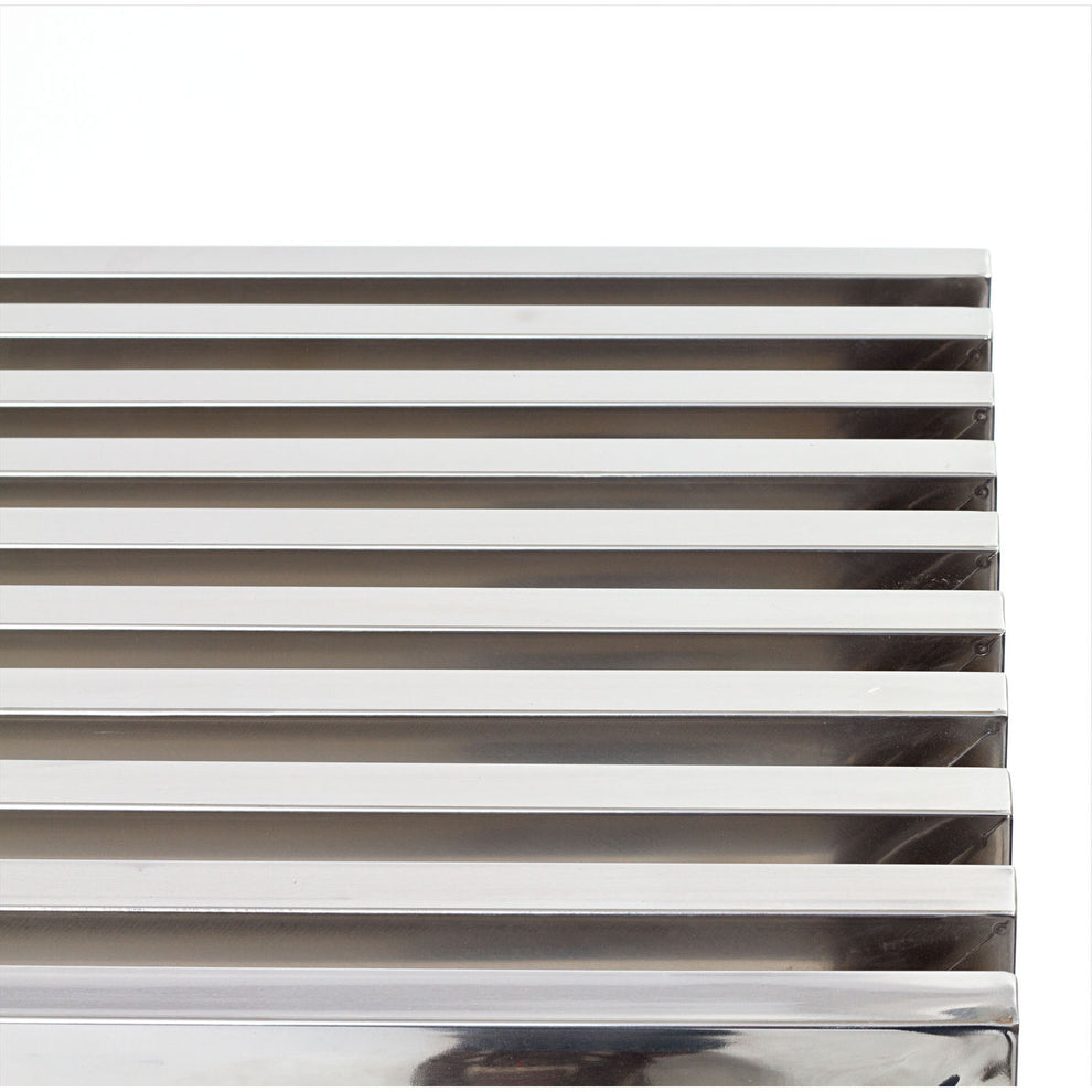 Modway Gridiron Medium Stainless Steel Bench - Silver - EEI-625 | Benches | Modishstore - 2