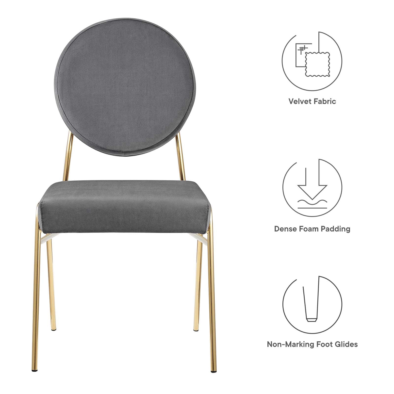 Craft Performance Velvet Dining Side Chair By Modway - EEI-6252 | Dining Chairs | Modishstore - 26