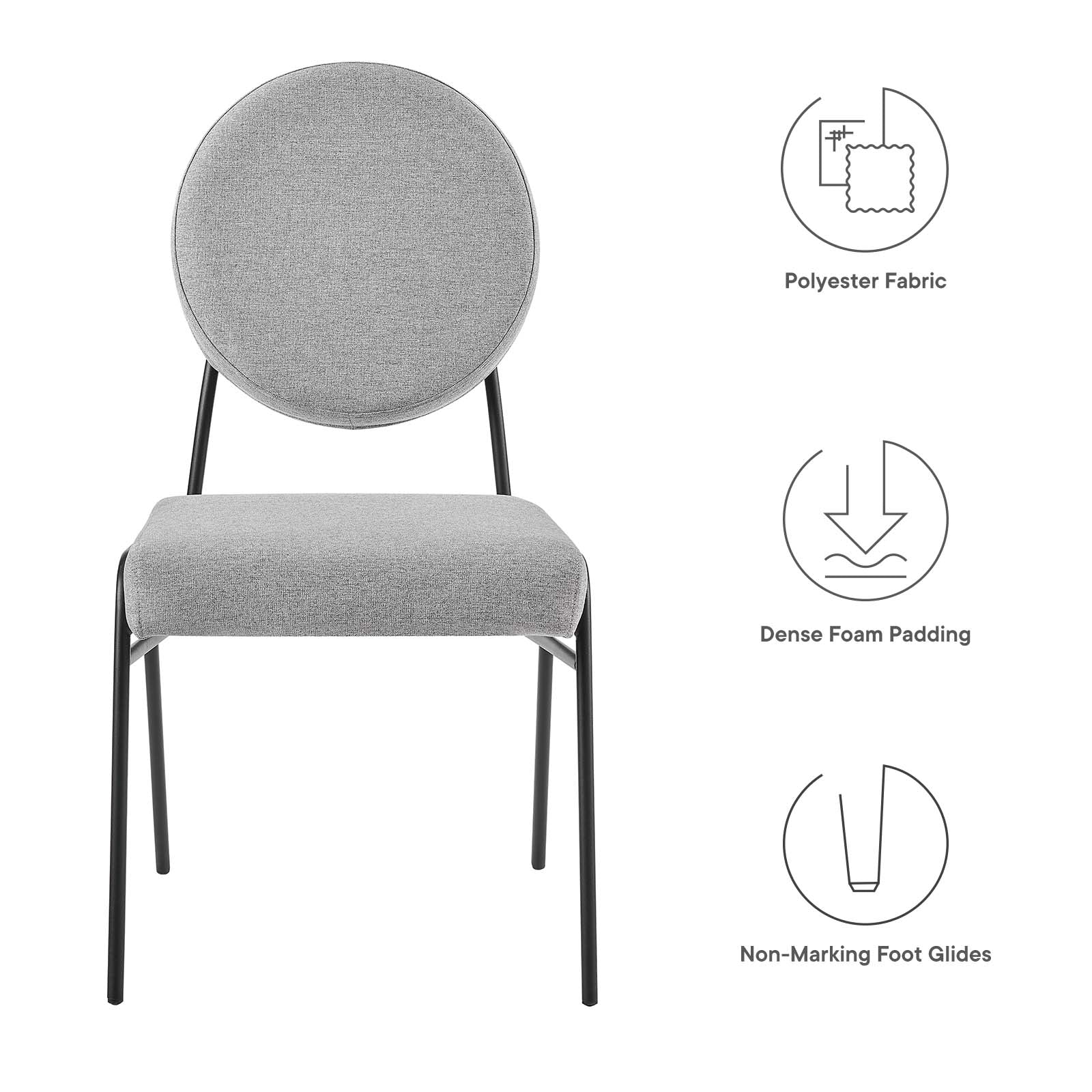Craft Upholstered Fabric Dining Side Chairs By Modway - EEI-6253 | Dining Chairs | Modishstore - 23