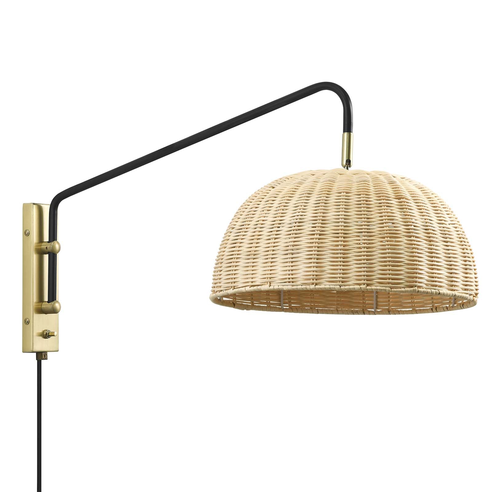 Ulani Rattan Wall Sconce By Modway - EEI-6256 | Floor Lamps | Modishstore - 2