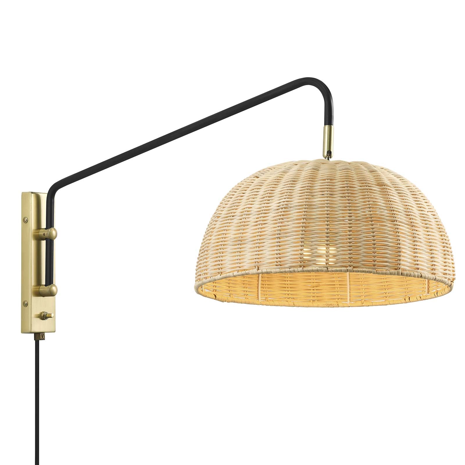 Ulani Rattan Wall Sconce By Modway - EEI-6256 | Floor Lamps | Modishstore - 3