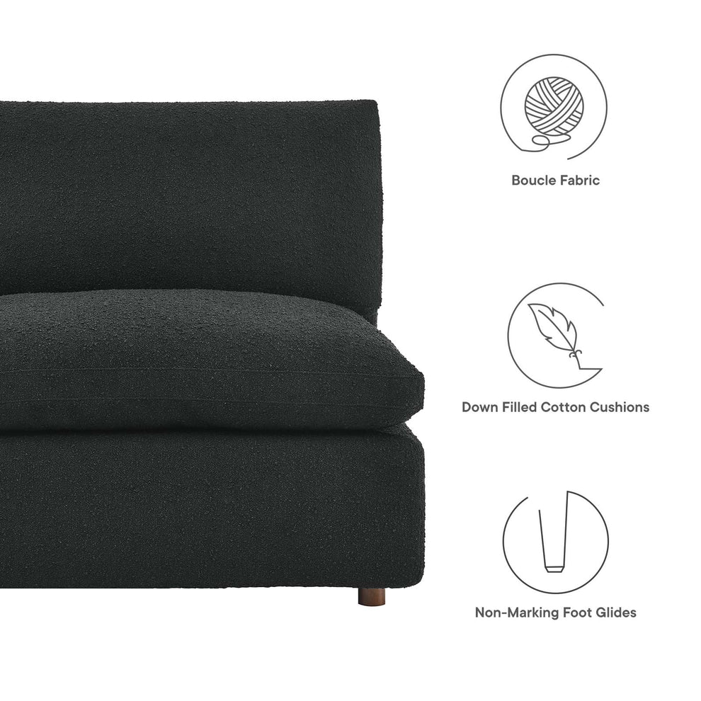 Commix Down Filled Overstuffed Boucle Fabric Armless Chair By Modway - EEI-6257 | Lounge Chairs | Modishstore - 7