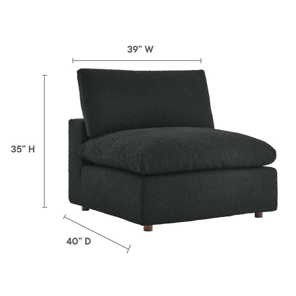 Commix Down Filled Overstuffed Boucle Fabric Armless Chair By Modway - EEI-6257 | Lounge Chairs | Modishstore - 8
