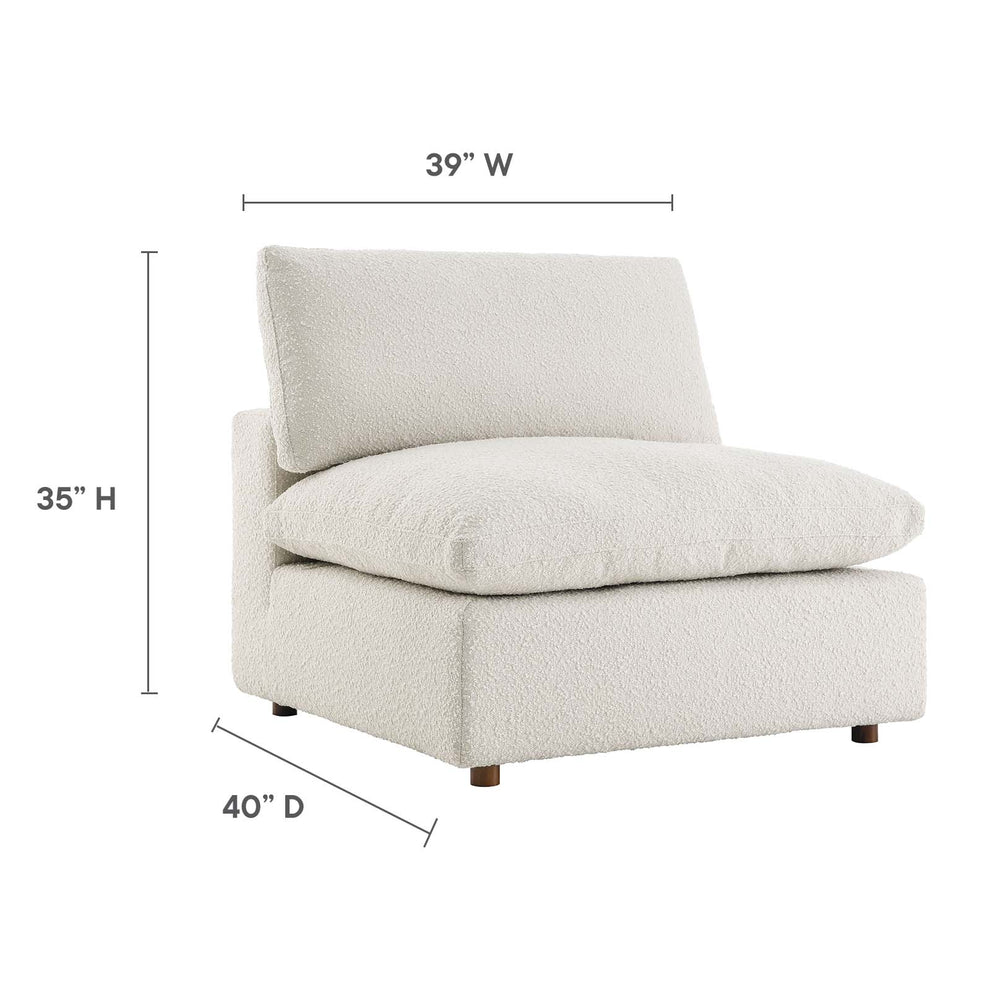 Commix Down Filled Overstuffed Boucle Fabric Armless Chair By Modway - EEI-6257 | Lounge Chairs | Modishstore - 16