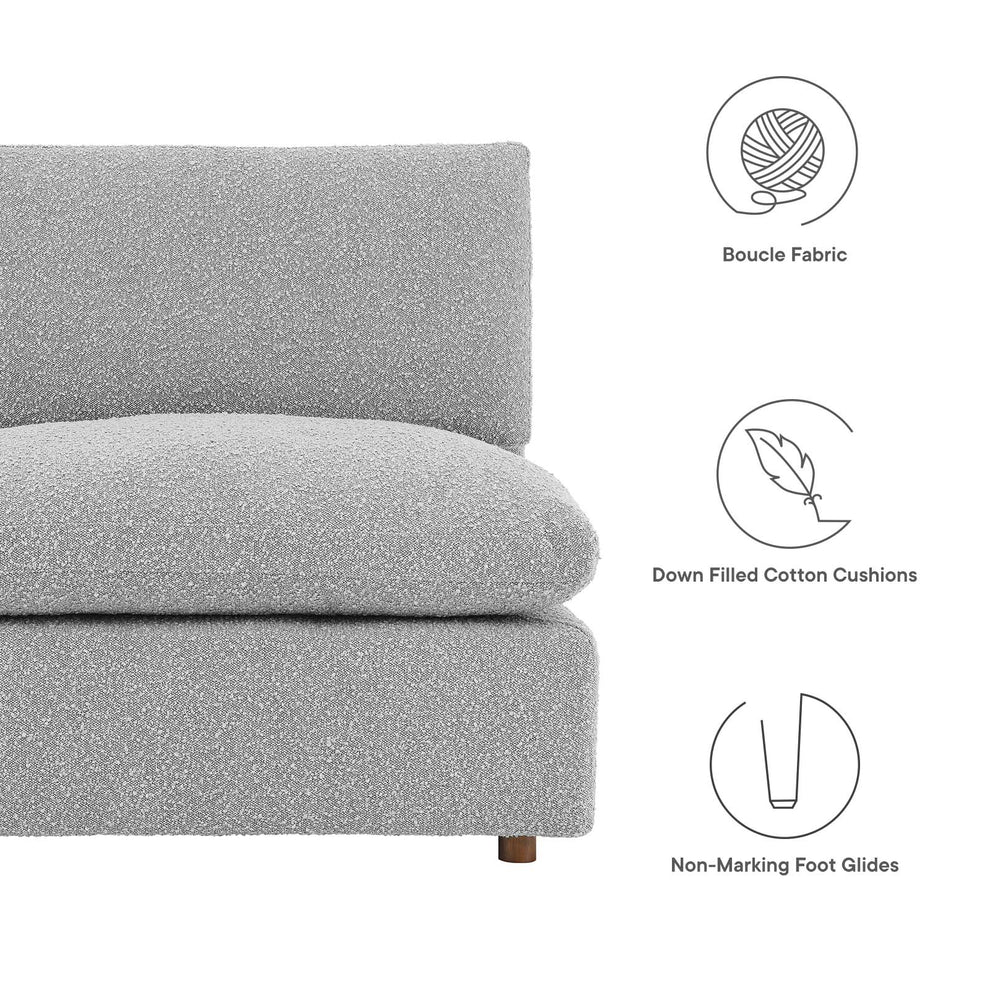 Commix Down Filled Overstuffed Boucle Fabric Armless Chair By Modway - EEI-6257 | Lounge Chairs | Modishstore - 23
