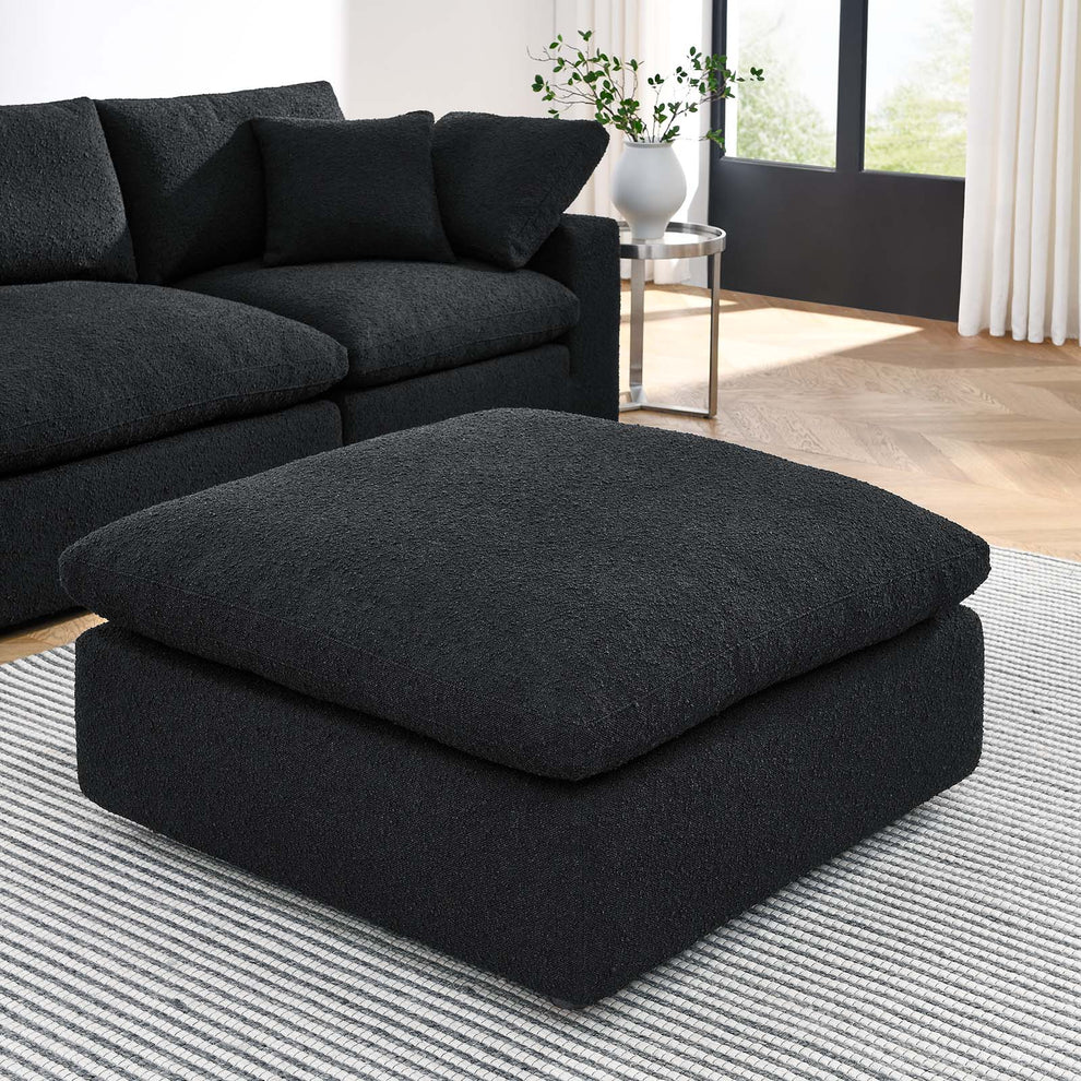 Commix Down Filled Overstuffed Boucle Fabric Ottoman By Modway - EEI-6258 | Ottomans | Modishstore - 1