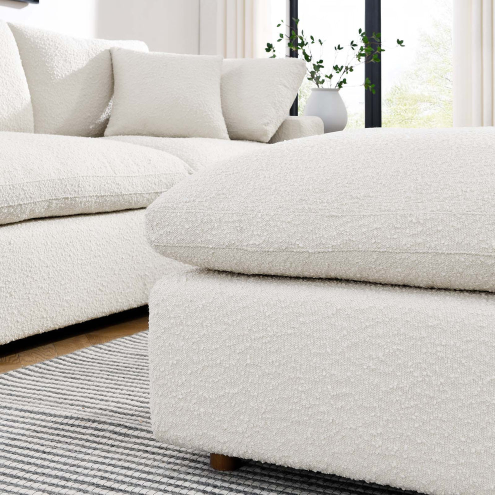 Commix Down Filled Overstuffed Boucle Fabric Ottoman By Modway - EEI-6258 | Ottomans | Modishstore - 15