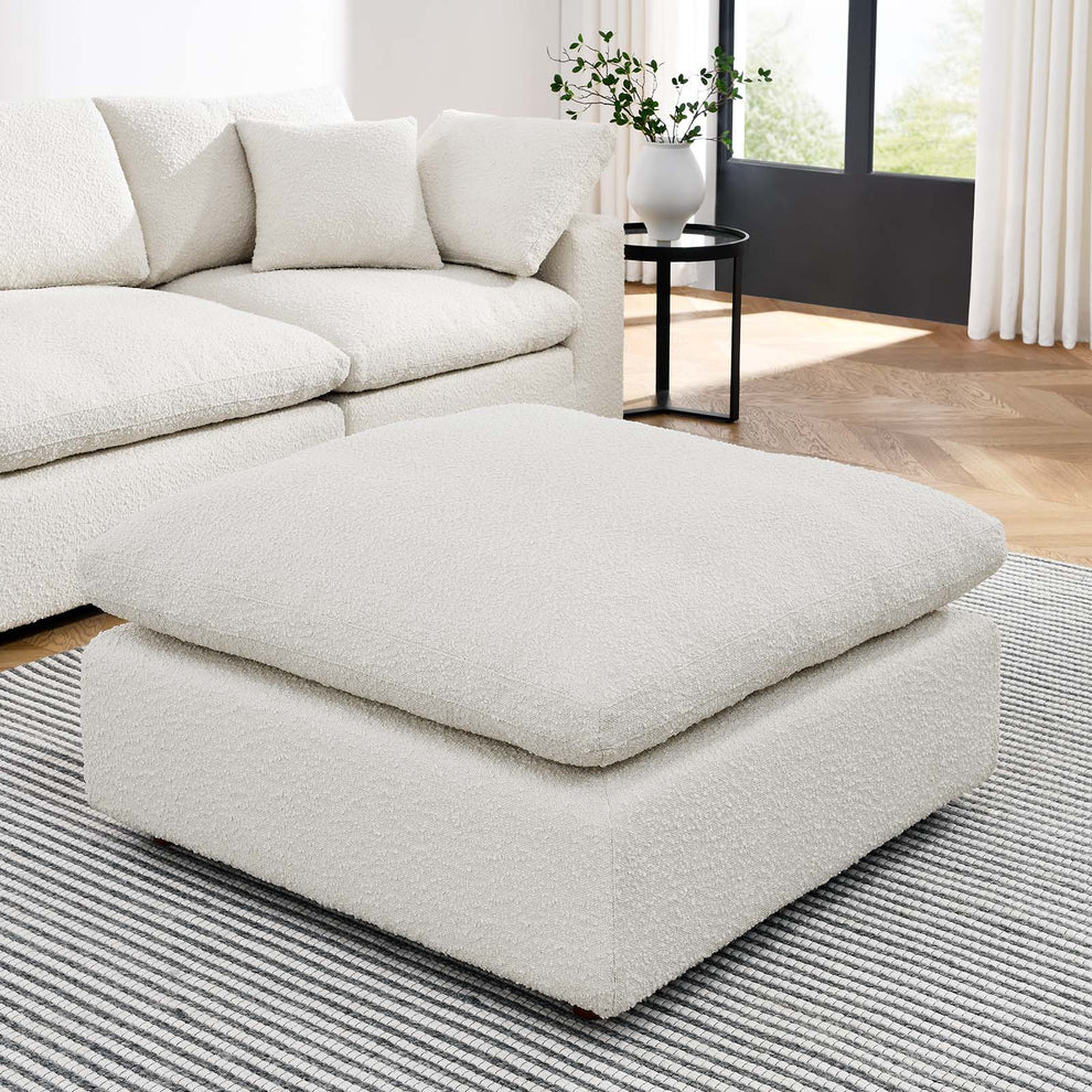 Commix Down Filled Overstuffed Boucle Fabric Ottoman By Modway - EEI-6258 | Ottomans | Modishstore - 16