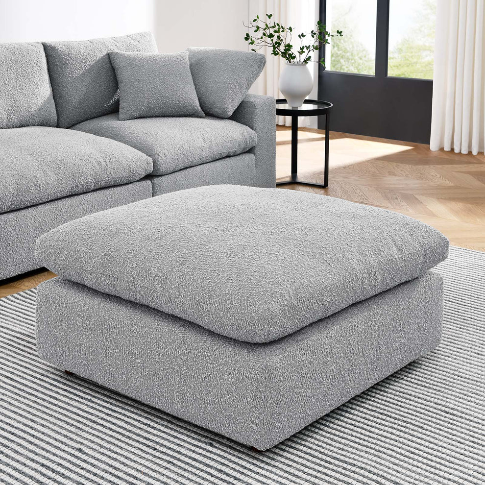 Commix Down Filled Overstuffed Boucle Fabric Ottoman By Modway - EEI-6258 | Ottomans | Modishstore - 24