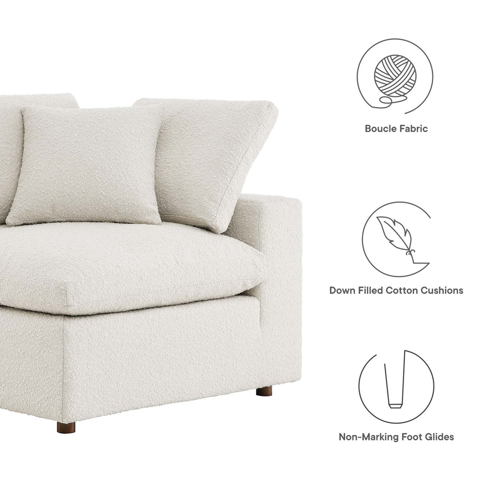 Commix Down Filled Overstuffed Boucle Fabric Corner Chair By Modway - EEI-6259 | Lounge Chairs | Modishstore - 13