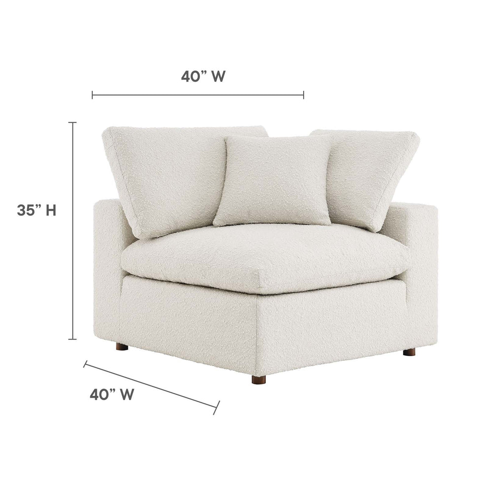 Commix Down Filled Overstuffed Boucle Fabric Corner Chair By Modway - EEI-6259 | Lounge Chairs | Modishstore - 14