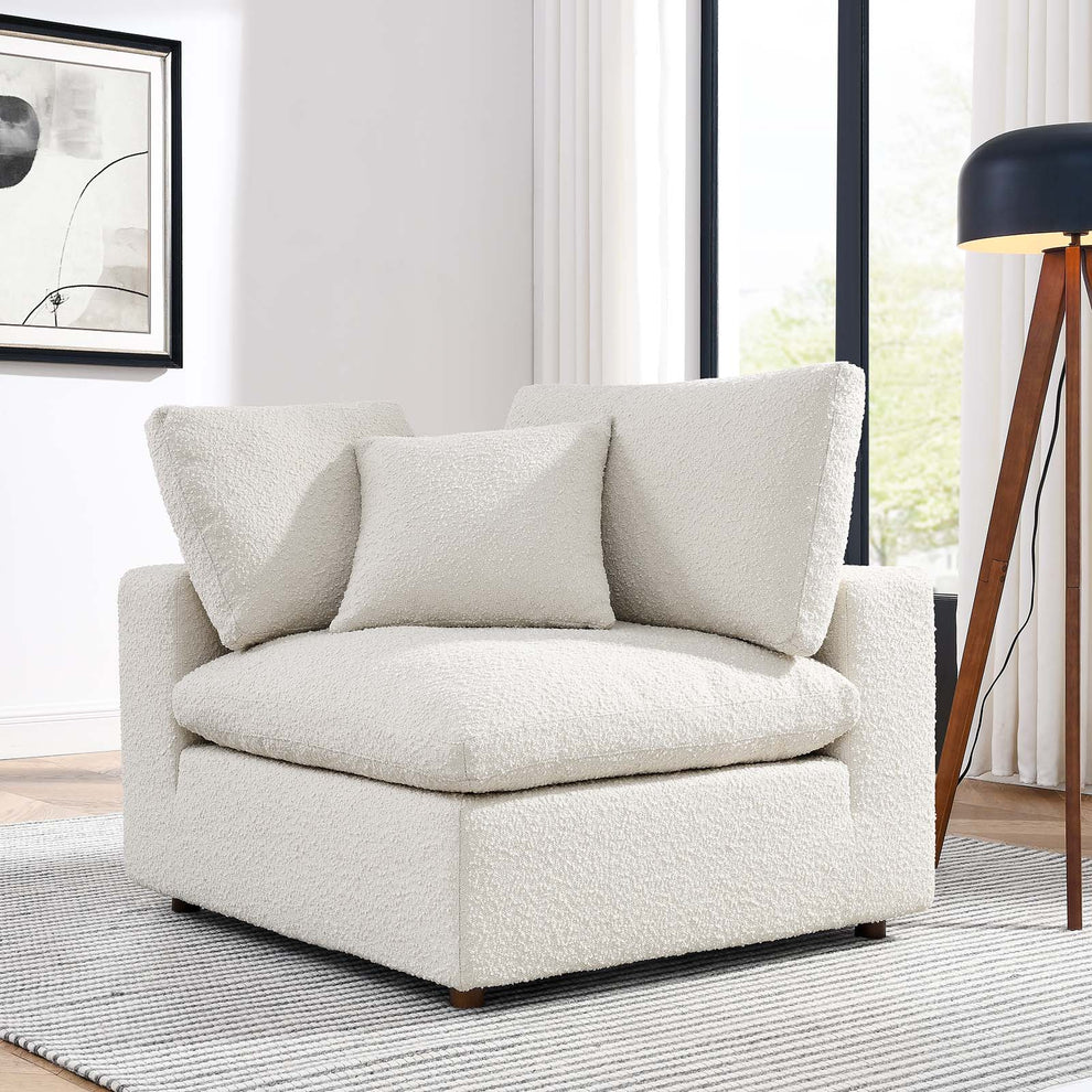 Commix Down Filled Overstuffed Boucle Fabric Corner Chair By Modway - EEI-6259 | Lounge Chairs | Modishstore - 16