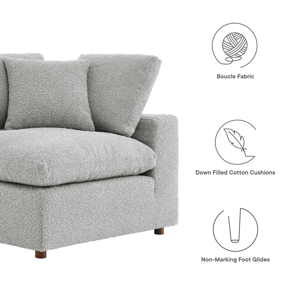 Commix Down Filled Overstuffed Boucle Fabric Corner Chair By Modway - EEI-6259 | Lounge Chairs | Modishstore - 21