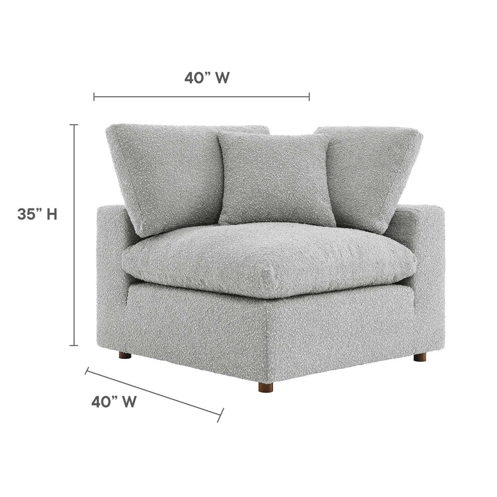 Commix Down Filled Overstuffed Boucle Fabric Corner Chair By Modway - EEI-6259 | Lounge Chairs | Modishstore - 22