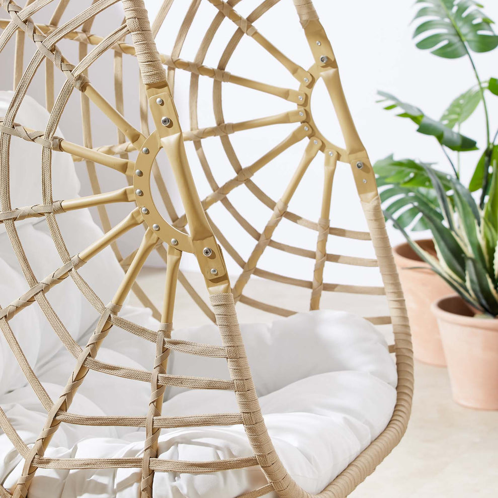 Amalie Wicker Rattan Outdoor Patio Rattan Swing Chair without Stand By Modway - EEI-6261 | Outdoor Porch Swings | Modishstore - 8