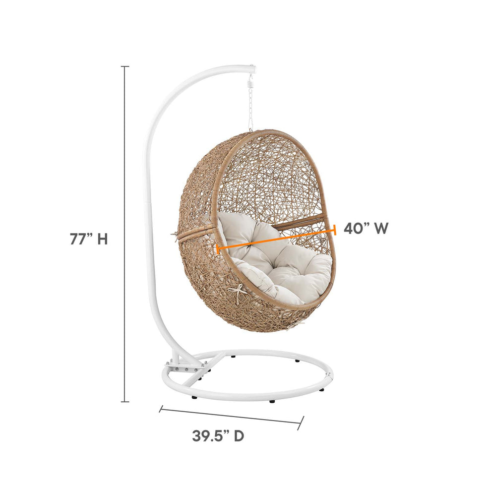 Encase Outdoor Patio Rattan Swing Chair By Modway - EEI-6262 | Outdoor Chaise Lounges | Modishstore - 9