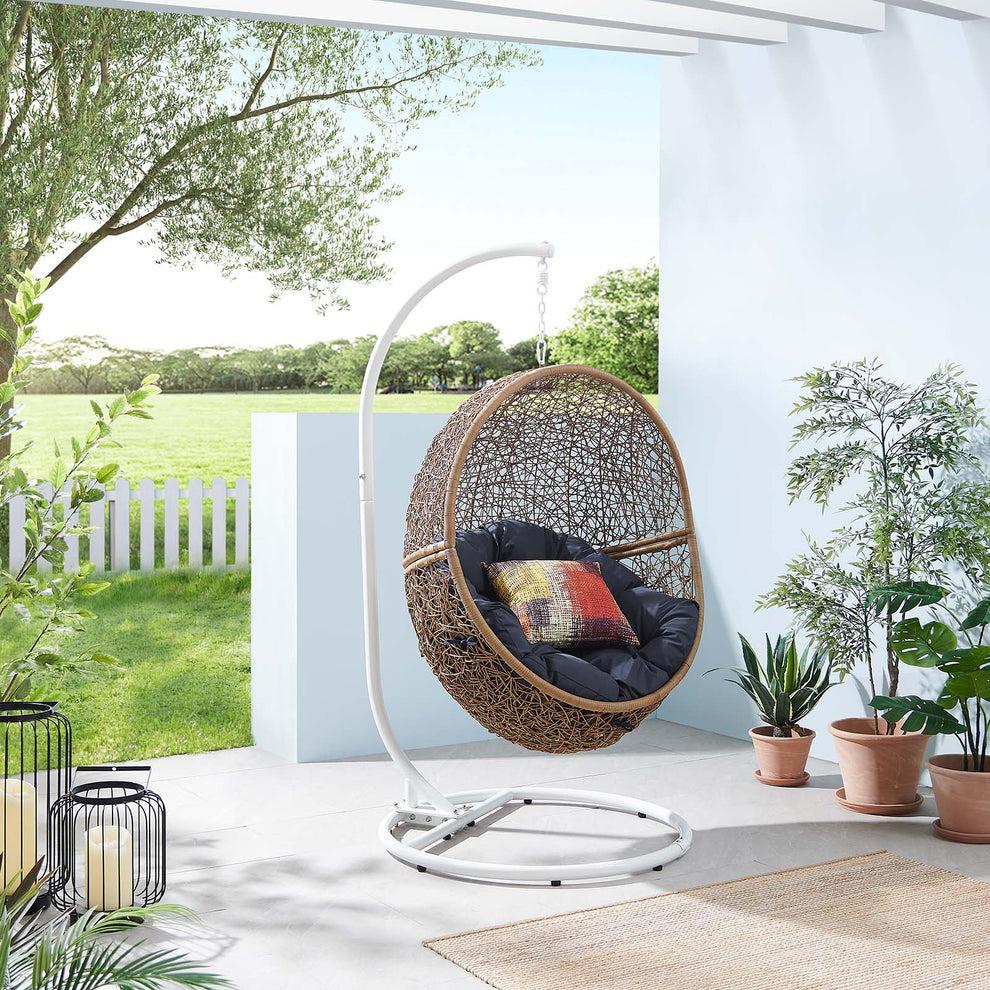 Encase Outdoor Patio Rattan Swing Chair By Modway - EEI-6262 | Outdoor Chaise Lounges | Modishstore - 10