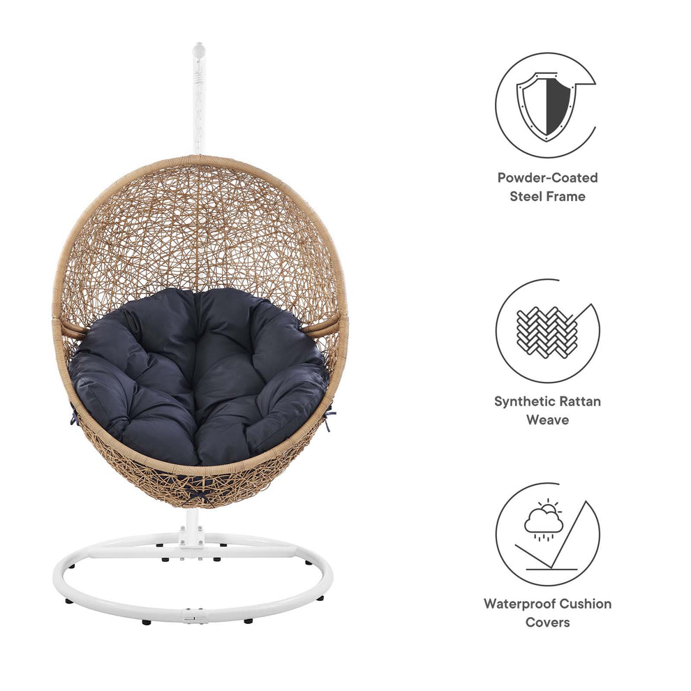 Encase Outdoor Patio Rattan Swing Chair By Modway - EEI-6262 | Outdoor Chaise Lounges | Modishstore - 17