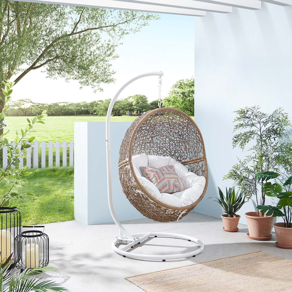 Encase Outdoor Patio Rattan Swing Chair By Modway - EEI-6262 | Outdoor Chaise Lounges | Modishstore - 19