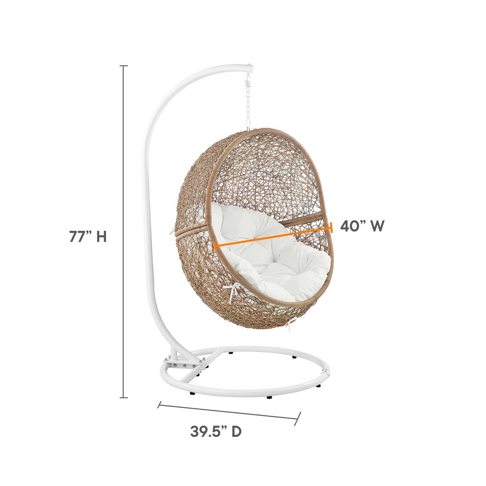 Encase Outdoor Patio Rattan Swing Chair By Modway - EEI-6262 | Outdoor Chaise Lounges | Modishstore - 27