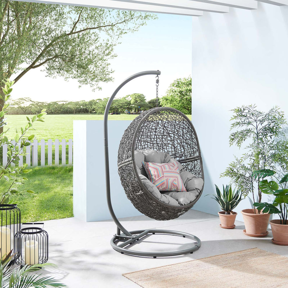 Encase Outdoor Patio Rattan Swing Chair By Modway - EEI-6262 | Outdoor Chaise Lounges | Modishstore - 28