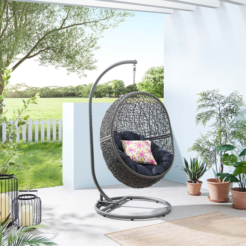 Encase Outdoor Patio Rattan Swing Chair By Modway - EEI-6262 | Outdoor Chaise Lounges | Modishstore - 37