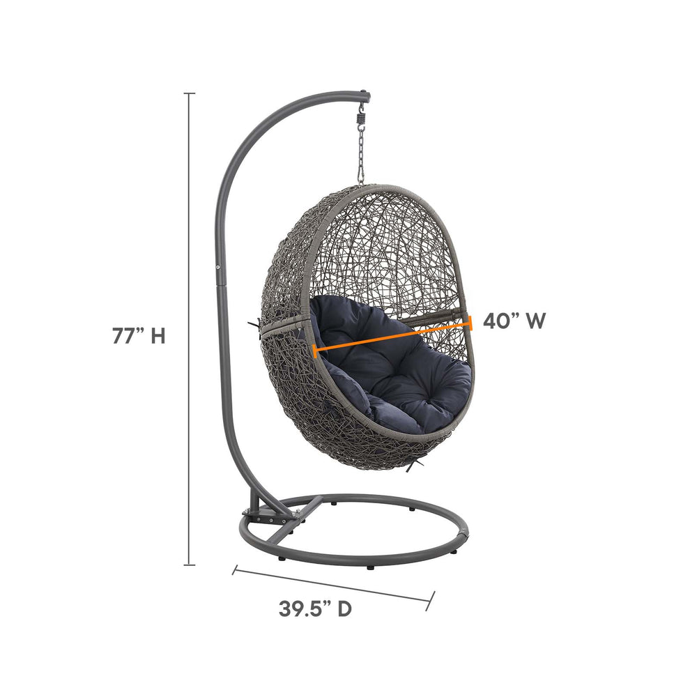 Encase Outdoor Patio Rattan Swing Chair By Modway - EEI-6262 | Outdoor Chaise Lounges | Modishstore - 45