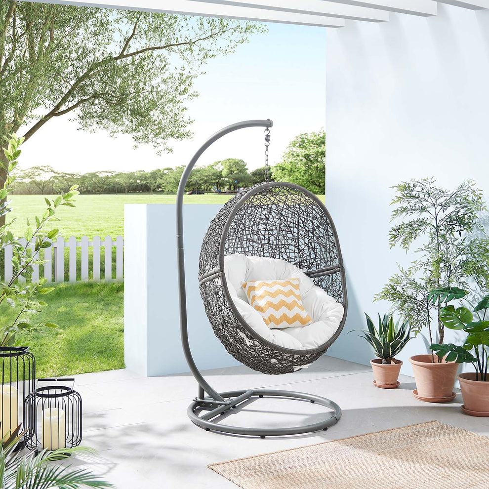 Encase Outdoor Patio Rattan Swing Chair By Modway - EEI-6262 | Outdoor Chaise Lounges | Modishstore - 46