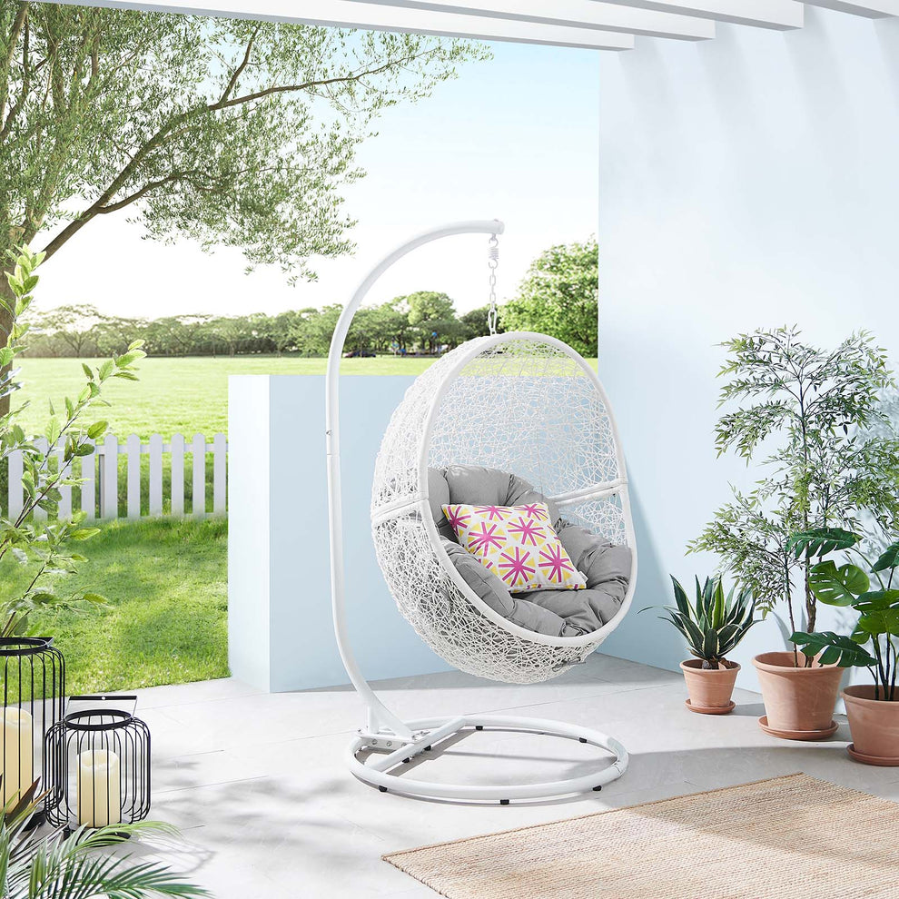 Encase Outdoor Patio Rattan Swing Chair By Modway - EEI-6262 | Outdoor Chaise Lounges | Modishstore - 55