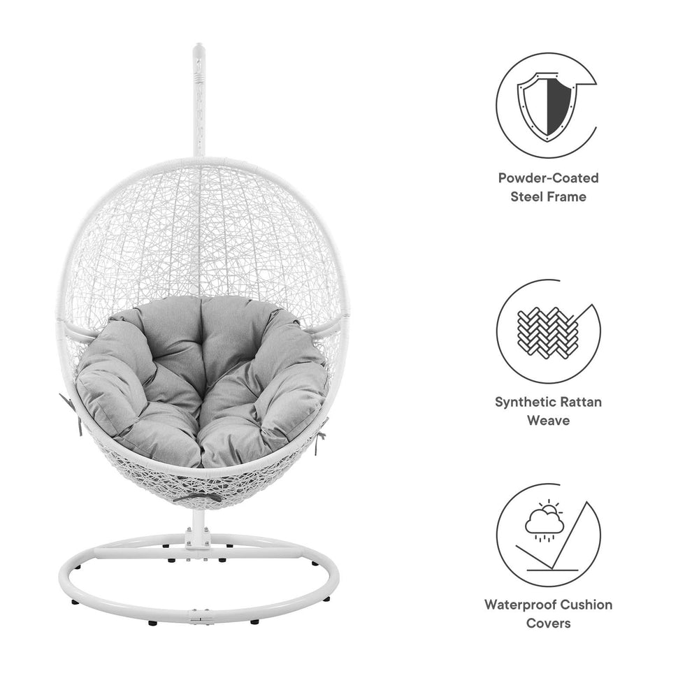 Encase Outdoor Patio Rattan Swing Chair By Modway - EEI-6262 | Outdoor Chaise Lounges | Modishstore - 62