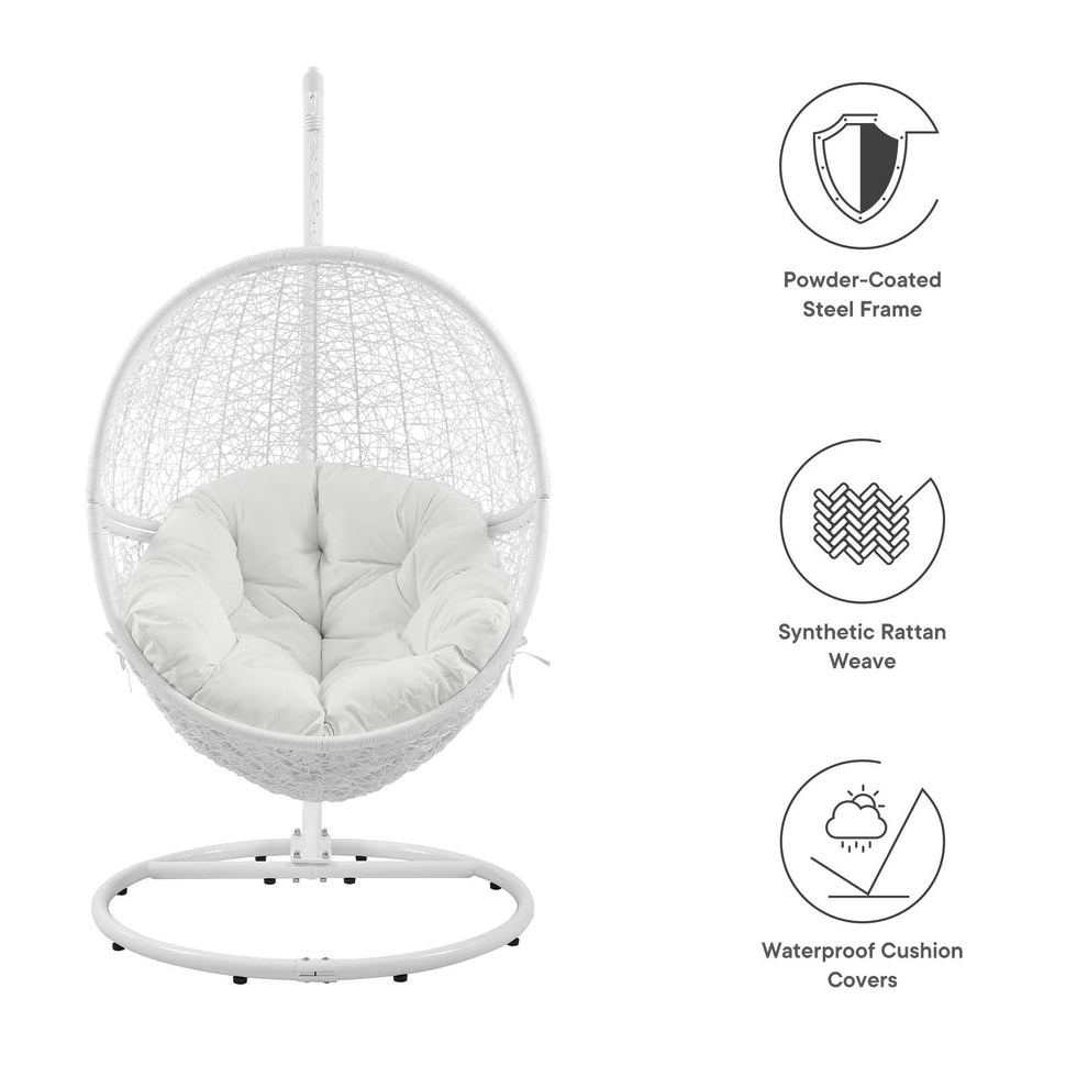 Encase Outdoor Patio Rattan Swing Chair By Modway - EEI-6262 | Outdoor Chaise Lounges | Modishstore - 71
