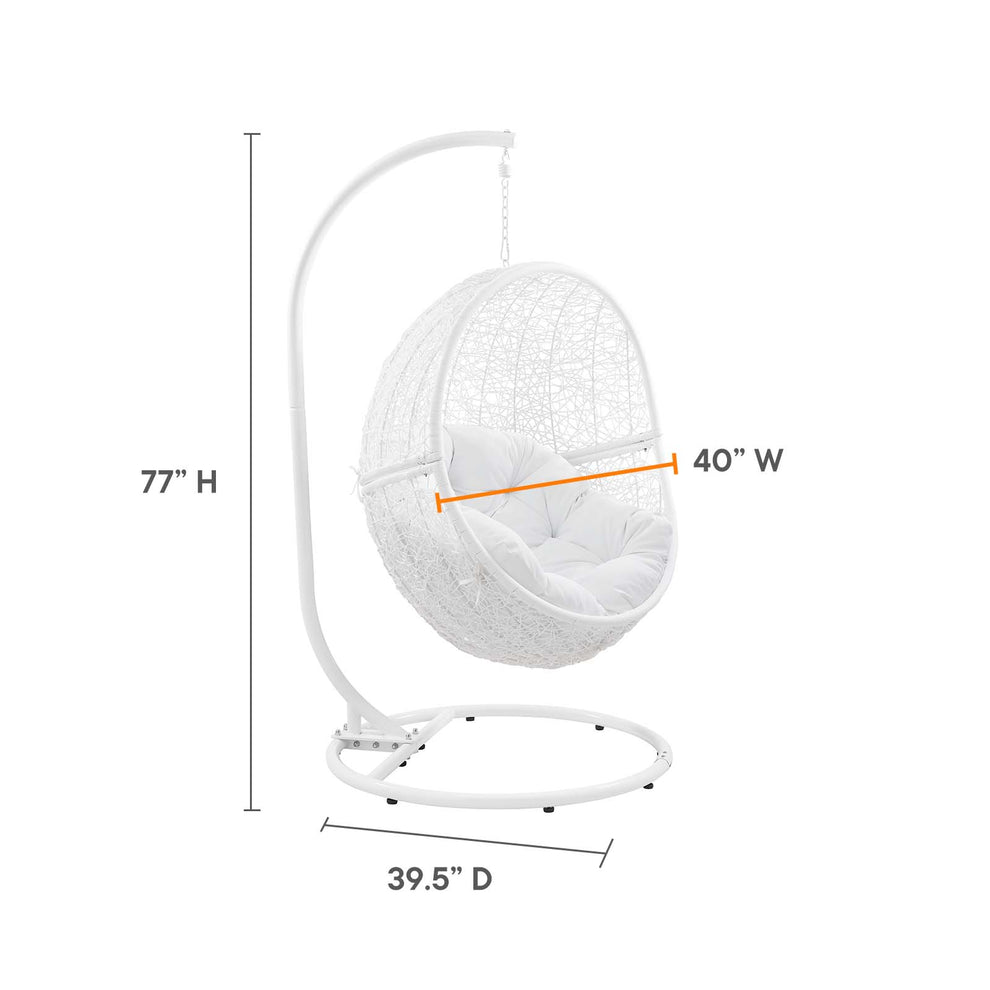 Encase Outdoor Patio Rattan Swing Chair By Modway - EEI-6262 | Outdoor Chaise Lounges | Modishstore - 72