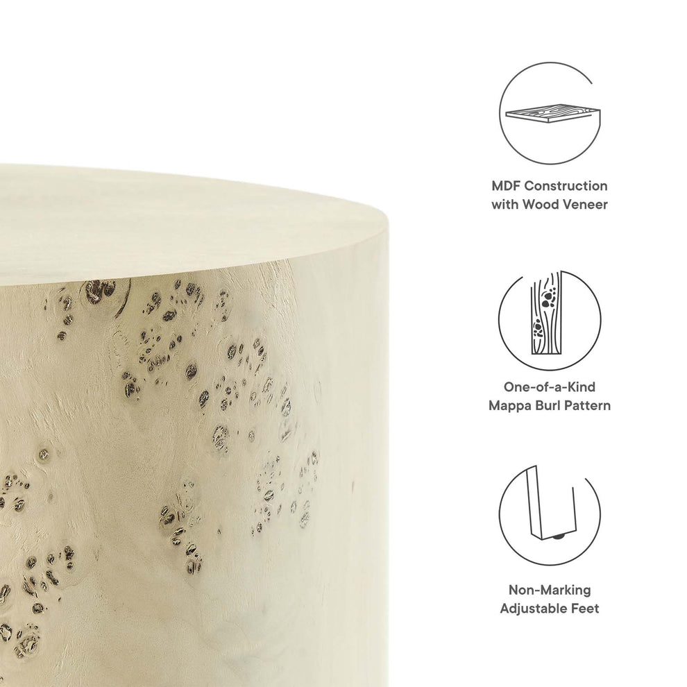 Cosmos 16" Round Burl Wood Side Table By Modway - EEI-6271 | Side Tables | Modishstore - 6