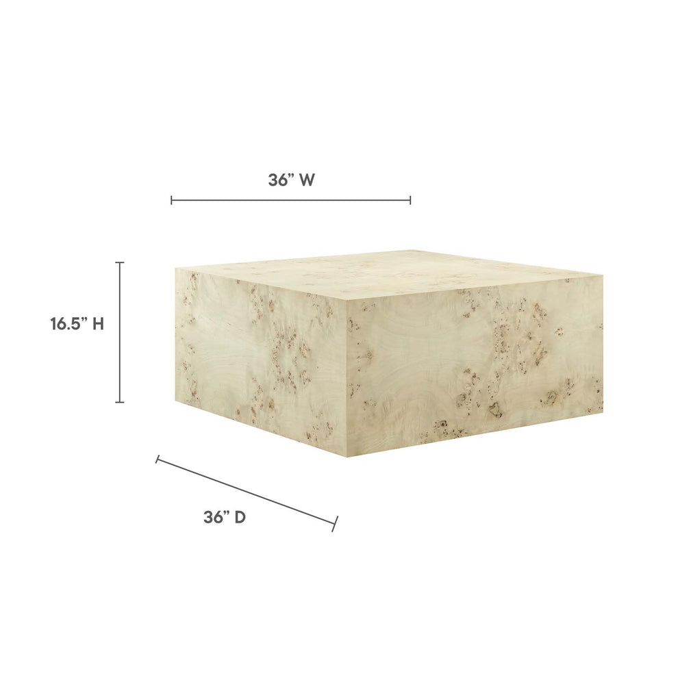 Cosmos 36" Square Burl Wood Coffee Table By Modway - EEI-6272 | Coffee Tables | Modishstore - 7