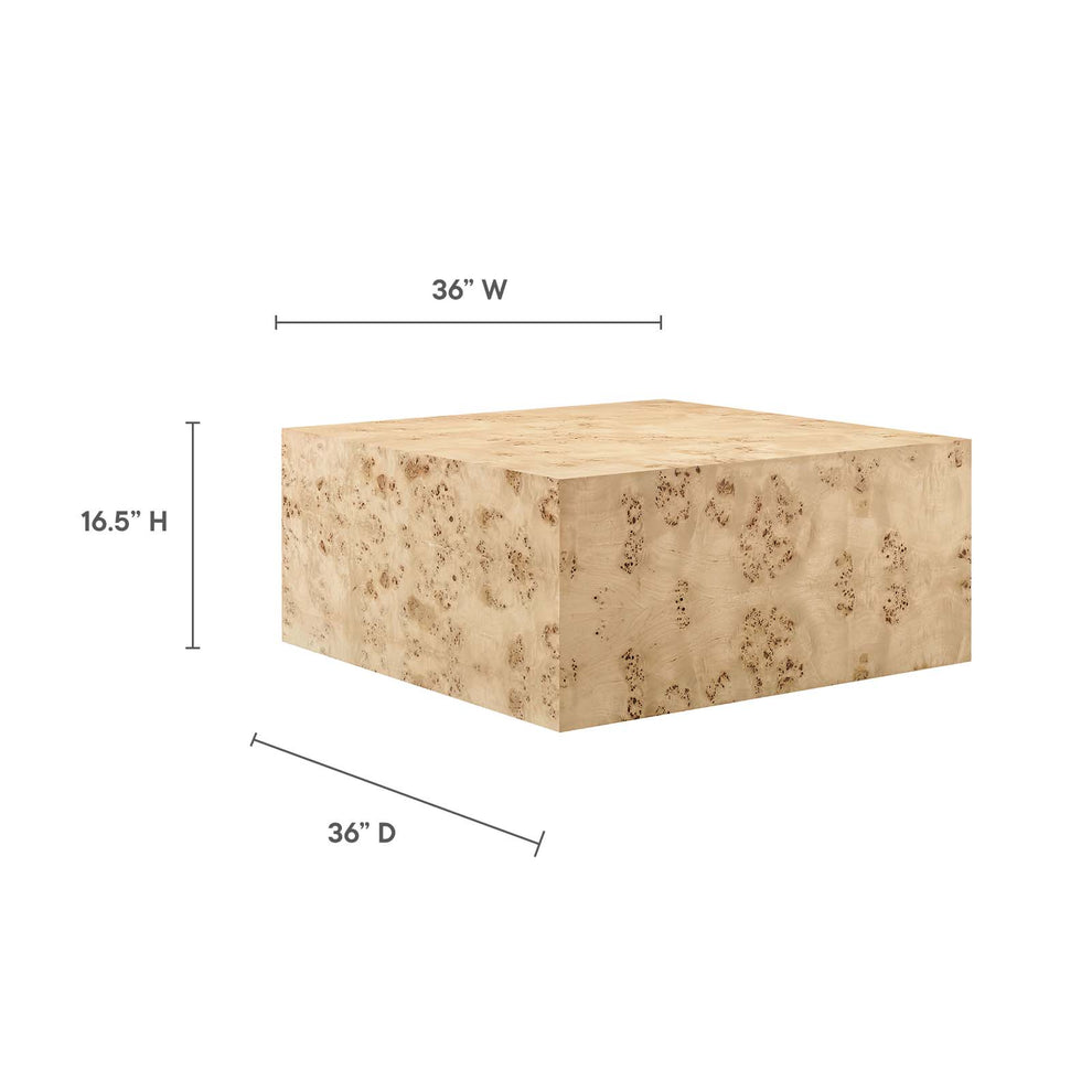 Cosmos 36" Square Burl Wood Coffee Table By Modway - EEI-6272 | Coffee Tables | Modishstore - 15