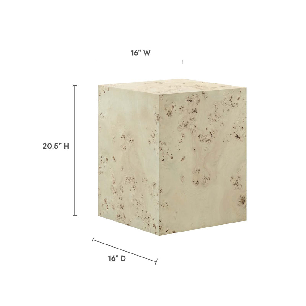 Cosmos 16" Square Burl Wood Side Table By Modway - EEI-6273 | Side Tables | Modishstore - 7