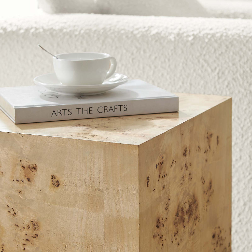 Cosmos 16" Square Burl Wood Side Table By Modway - EEI-6273 | Side Tables | Modishstore - 9