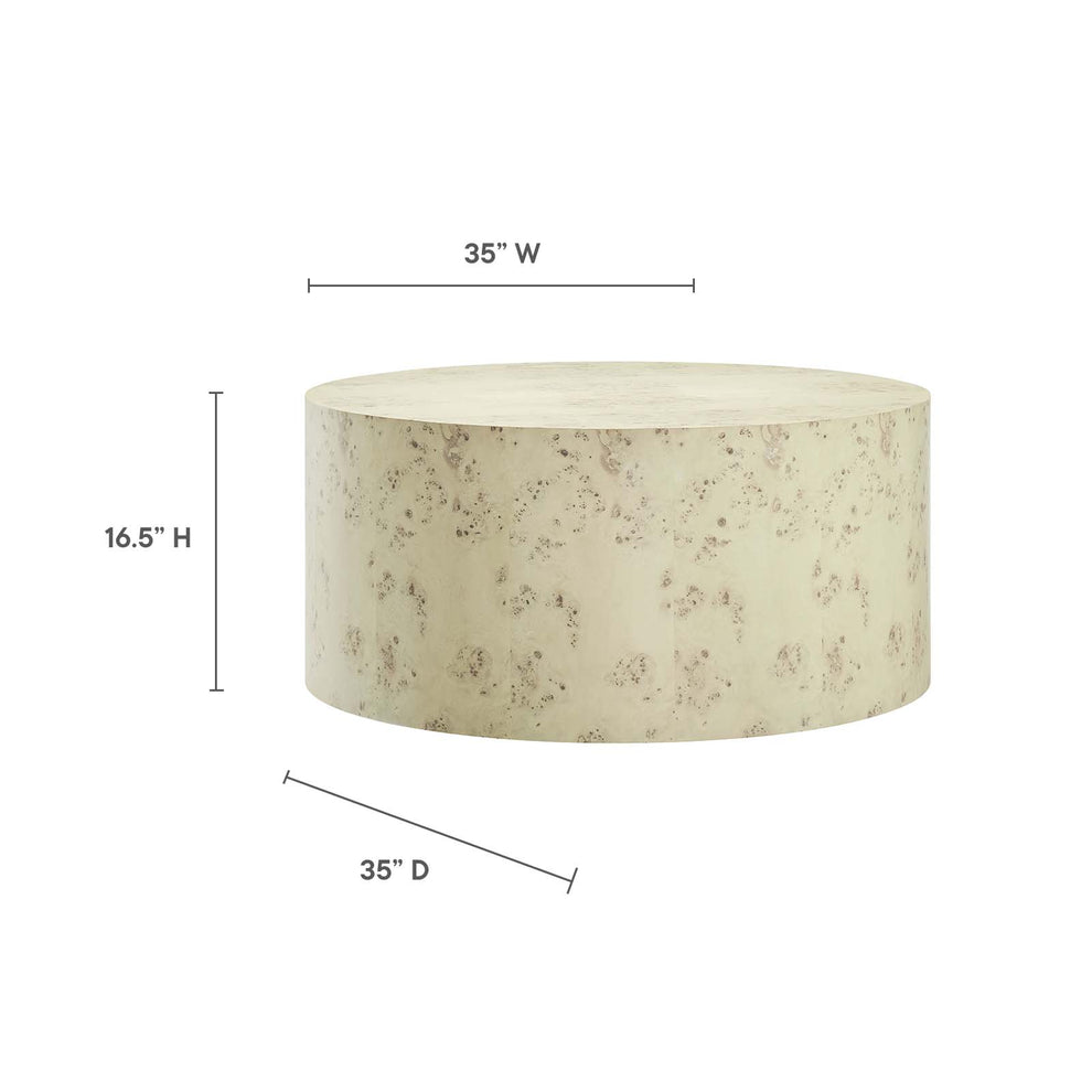 Cosmos 35" Round Burl Wood Coffee Table By Modway - EEI-6274 | Coffee Tables | Modishstore - 7